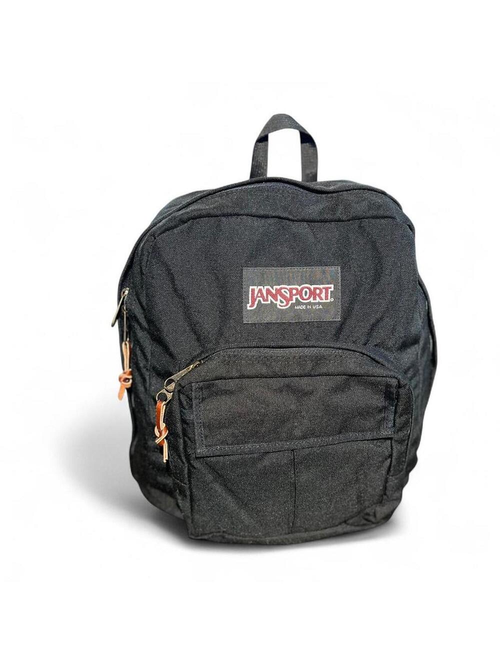 Vintage Jansport Made In USA Black/Brown Backpack